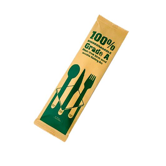 Pack 4x1  Tenedor, Cuchillo, Cuchara y Servilleta