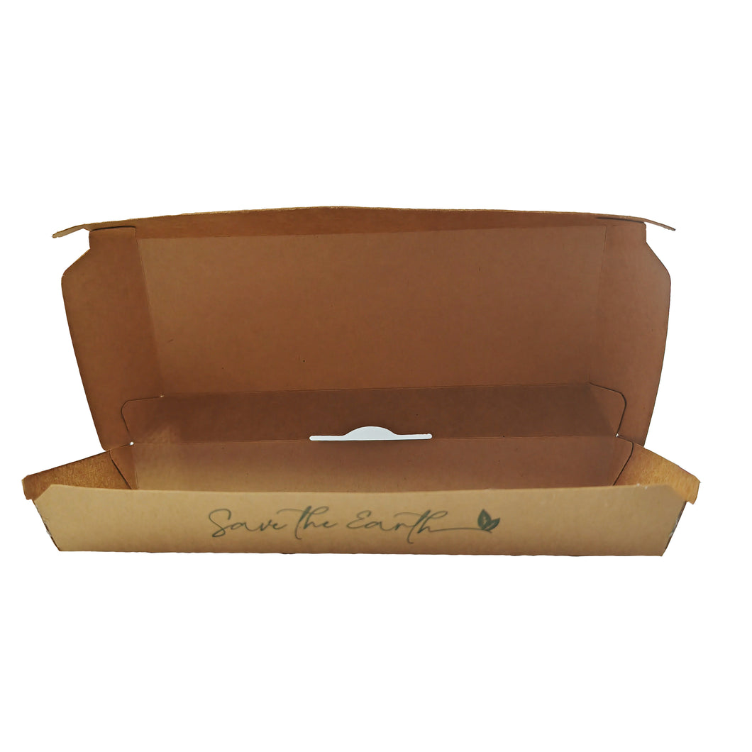 Scatola Kraft per hot dog/panini XL 26*12*7 cm