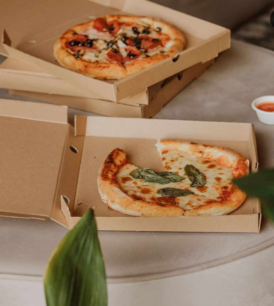 Scatola per pizza Kraft 26x26x3,5 cm