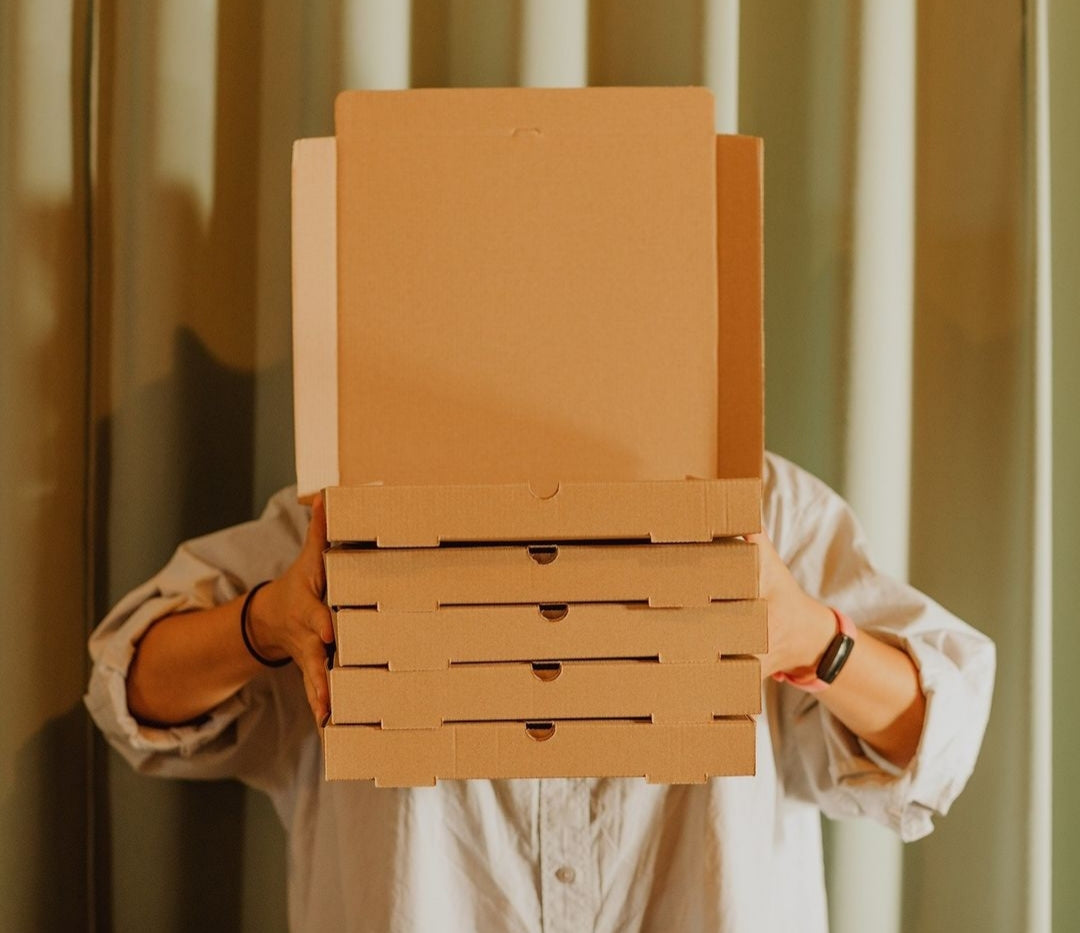 Scatola per pizza Kraft 26x26x3,5 cm