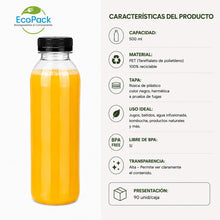 Cargar imagen en el visor de la galería, Botella 100% Reciclada 500ml (90 unid/caja)
