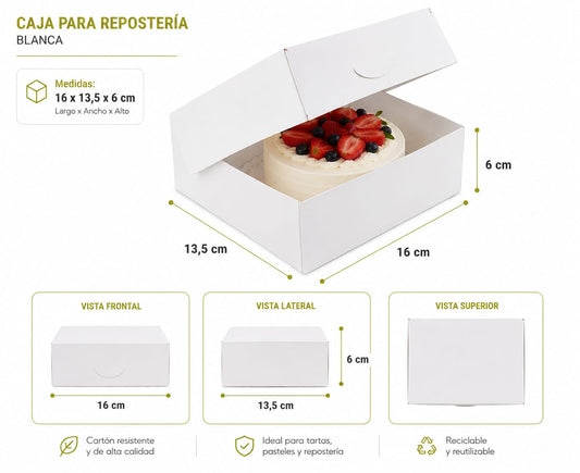 Caja Pastelería 16x13,5x6cm