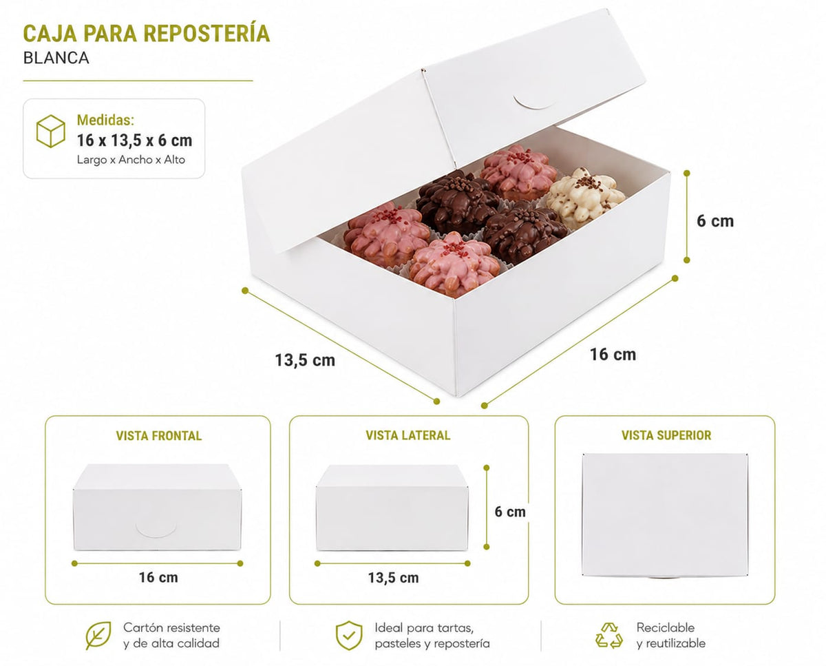 Caja Pastelería 16x13,5x6cm