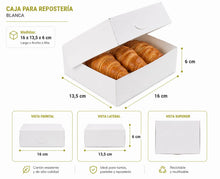 Carica l'immagine nel visualizzatore di Gallery, Scatola per pasticceria 16x14x6cm
