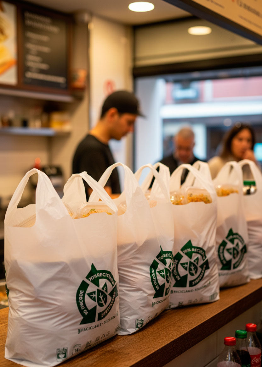Bolsa Asa Camiseta EXTRA GRANDE 60x70cm (50µm) Reciclada 70% (20pq. x 1kg.) (exclusivo online)