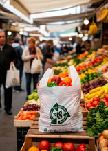 Cargar imagen en el visor de la galería, Bolsa Asa Camiseta PEQUEÑA 30x40cm (50µm) Reciclada 70%
