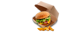 Carica l&#39;immagine nel visualizzatore di Gallery, Scatola per hamburger Kraft grande 14x14x8 cm
