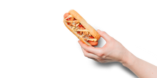 Carica l&#39;immagine nel visualizzatore di Gallery, Scatola Kraft per hot dog/panini XL 26*12*7 cm
