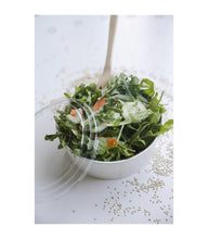 Load image into Gallery viewer, White Cardboard Salad Bowl 500 ml + rPET Anti-Fog Lid (200 units/box)
