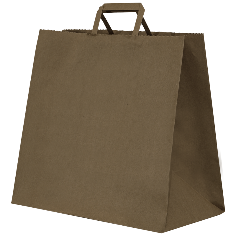 Bolsa Kraft Asa Plana S1 90gsm (26+14x32cm)