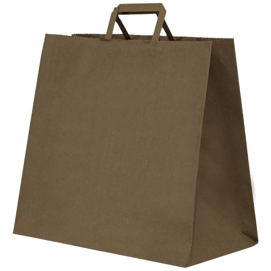 Bolsa Kraft Asa Plana L 90gsm (32+16x35cm)