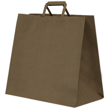 Carica l'immagine nel visualizzatore di Gallery, Borsa Kraft con manico piatto M (32+22x26cm)
