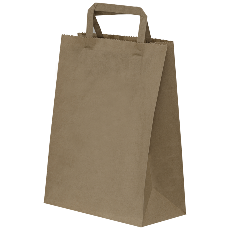 Bolsa Kraft Asa Plana XS (22+10x29cm) (personalizada a 1 tinta- a 2 caras)- 1500 unidades