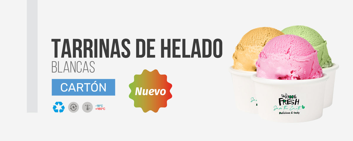 Tarrina Helado Blanca  90ml (3oz) (1000 unid/caja) (exclusivo online)