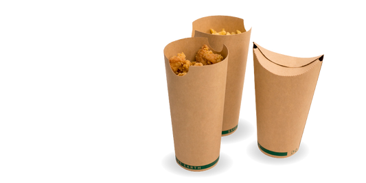 Vaso cerrado Kraft para Fritos 16*6cm (500 unid/caja) (exclusivo online)