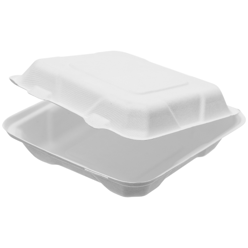 Portamenu Fibra Caña 23x23x8cm 1200ml (200 unid/caja)-(exclusivo online)
