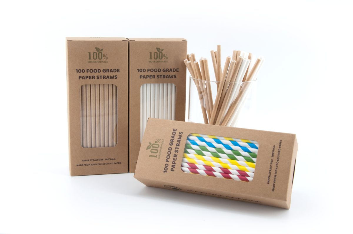Pajitas Cartón Kraft 12mm x 21cm (Extra-Gruesas) (2500 unid/caja) (exclusivo online)
