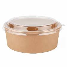 Insalatiera in cartone 500 ml + coperchio antiappannamento in rPET (200 unità/scatola)