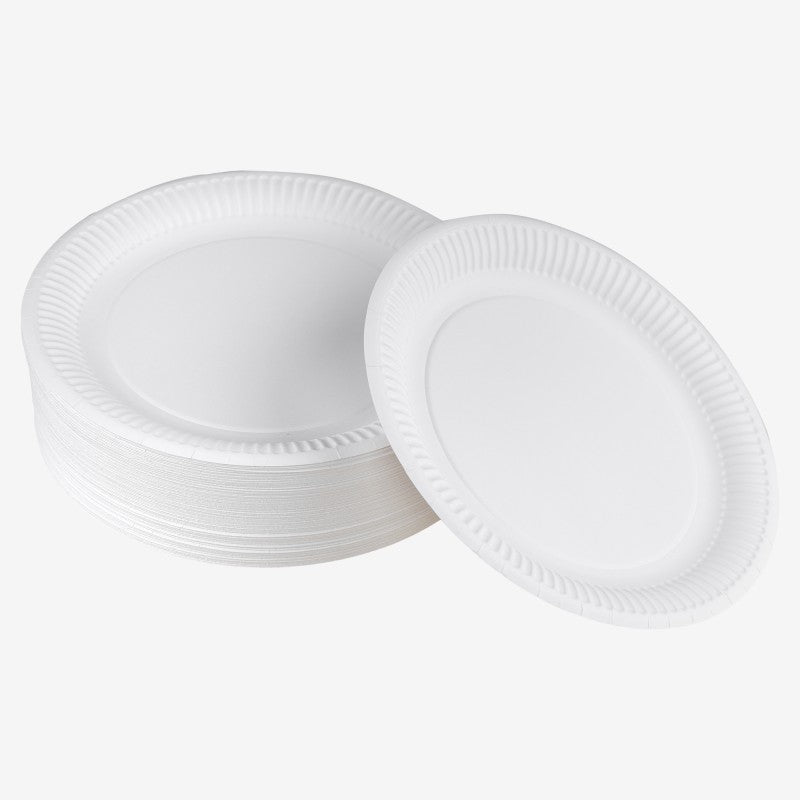 Piatto laminato bianco 22 cm 
