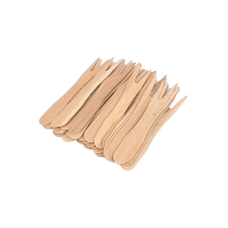 Mini Tenedor de Madera 8,5 cm