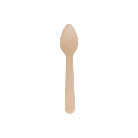 Cucharita Postre Madera 11 cm