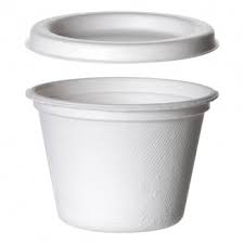 Tarrina Salsera Caña de Azúcar con Tapa 120ml (1000 unid/caja)
